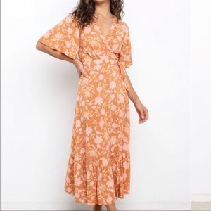 Petal and Pup “Lumi” Wrap Dress Orange Size 8/Medium